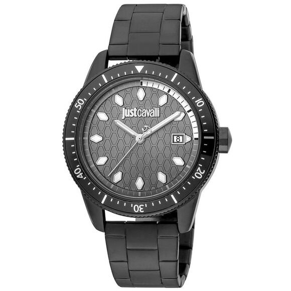 Just Cavalli Black Stainless Steel Dress Men´s Watch